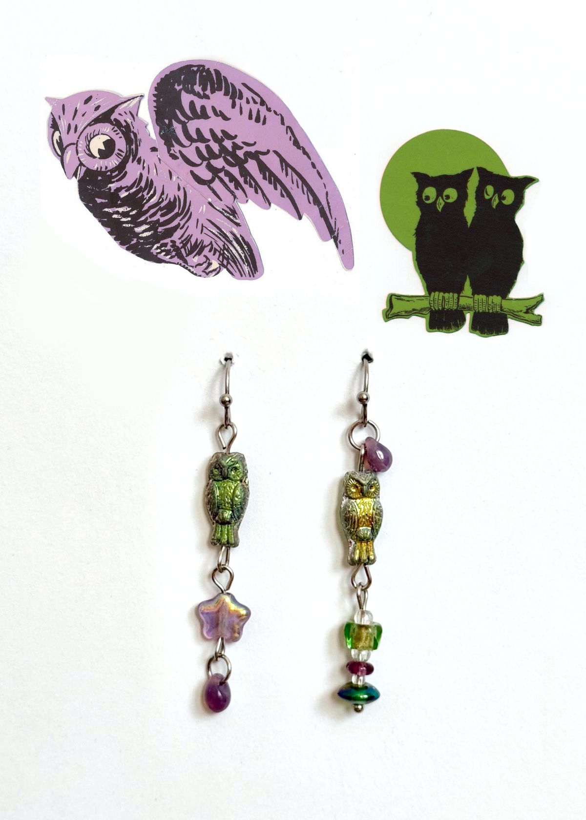 spoooky lil owl dangles!
